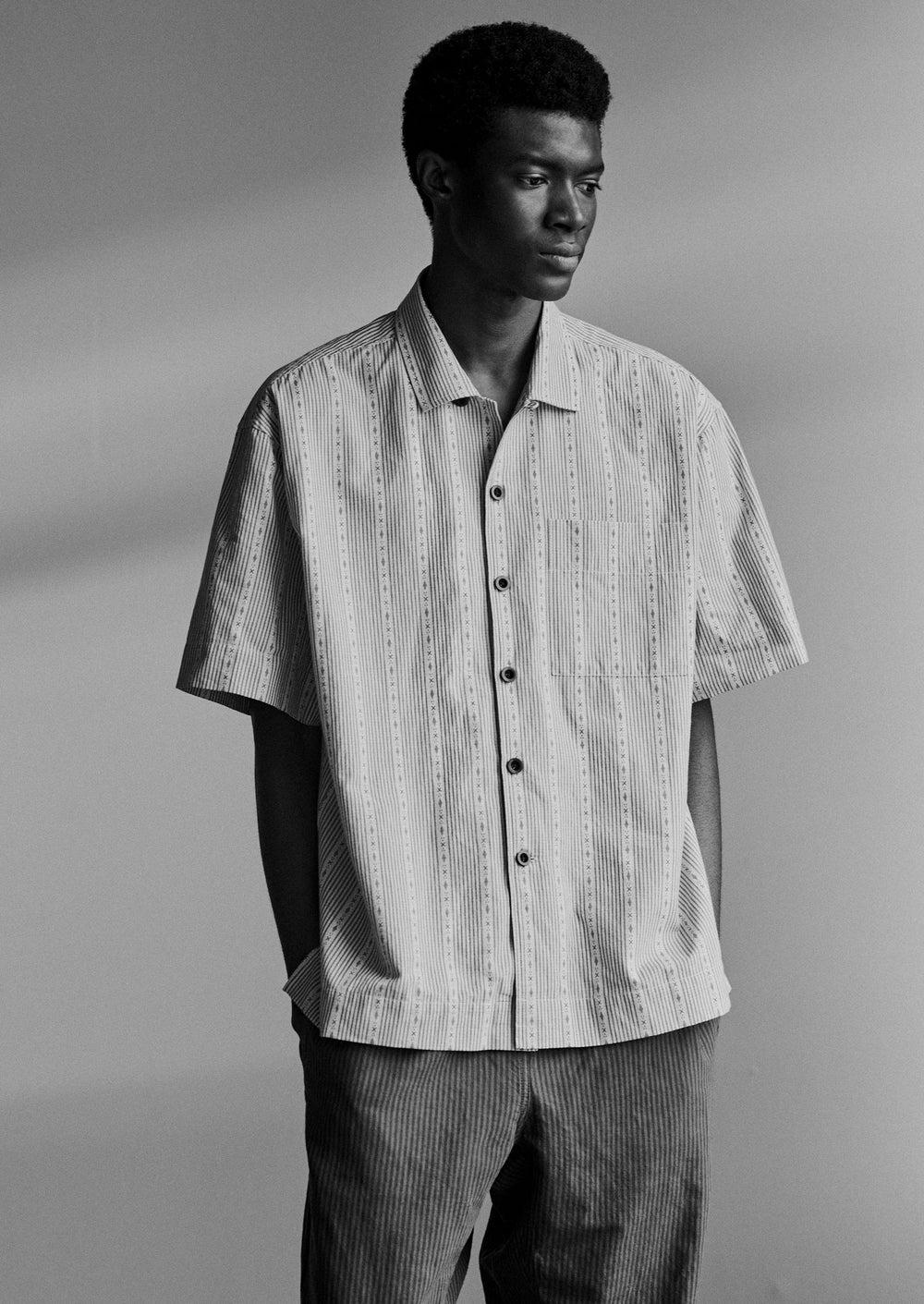 Cotton Linen High Break Blazer | Wood Ash Product Image