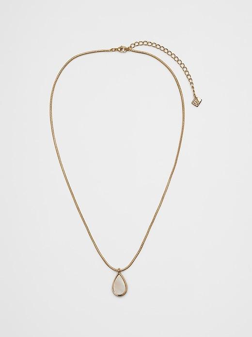 Mother of Pearl Teardrop Necklace Product Image