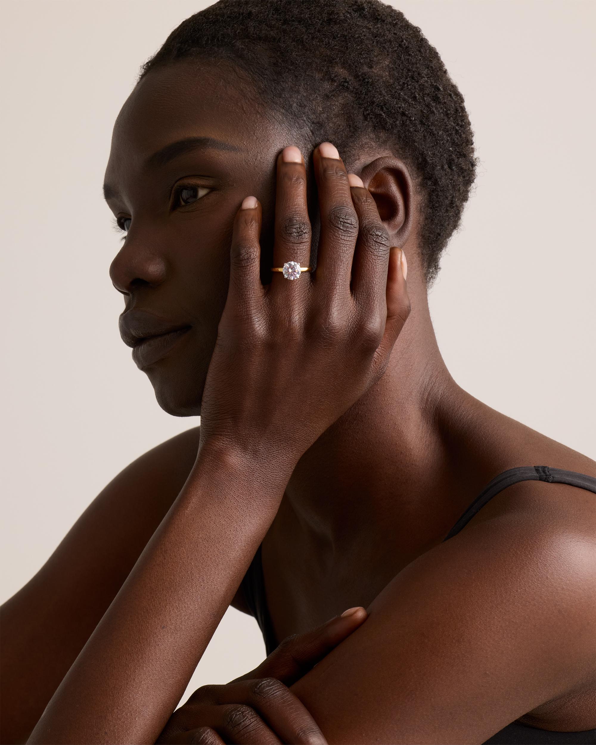 Quince | Women's Lab Grown Diamond Round Comfort Fit Engagement Ring Product Image