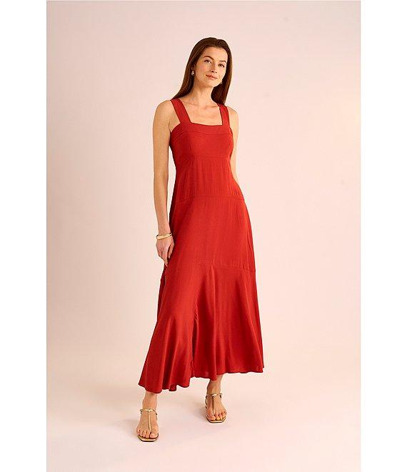 Vince Camuto Square Neck Sleeveless Shift Maxi Dress Product Image