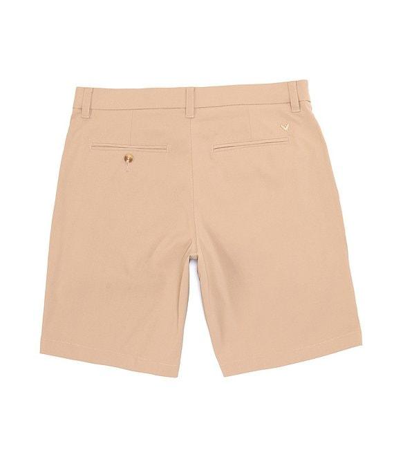 Callaway Classic Fit Flat Front Opti-Stretch Active Waistband Solid 9#double; Inseam Shorts Product Image