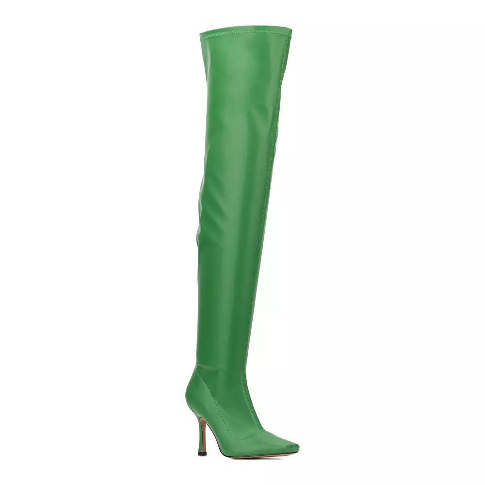 New York & Company Natalia Women's Thigh-High Boots, Size: 6.5, Green Product Image