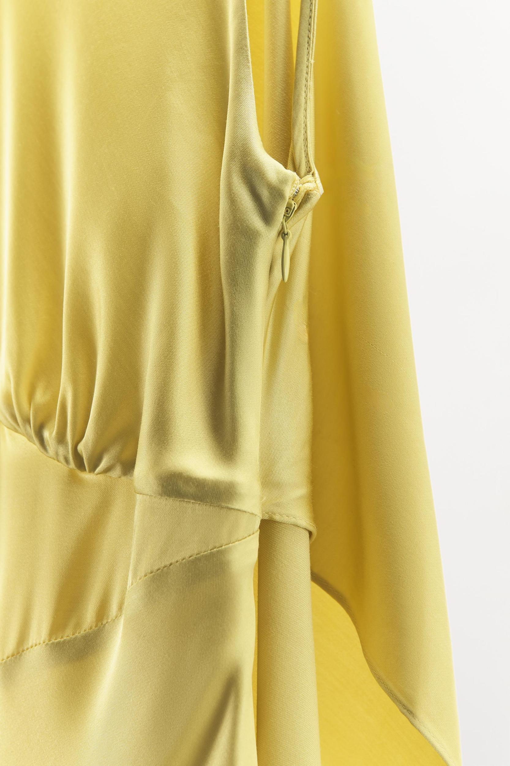 SATIN EFFECT SCARF BACK DRESS Product Image