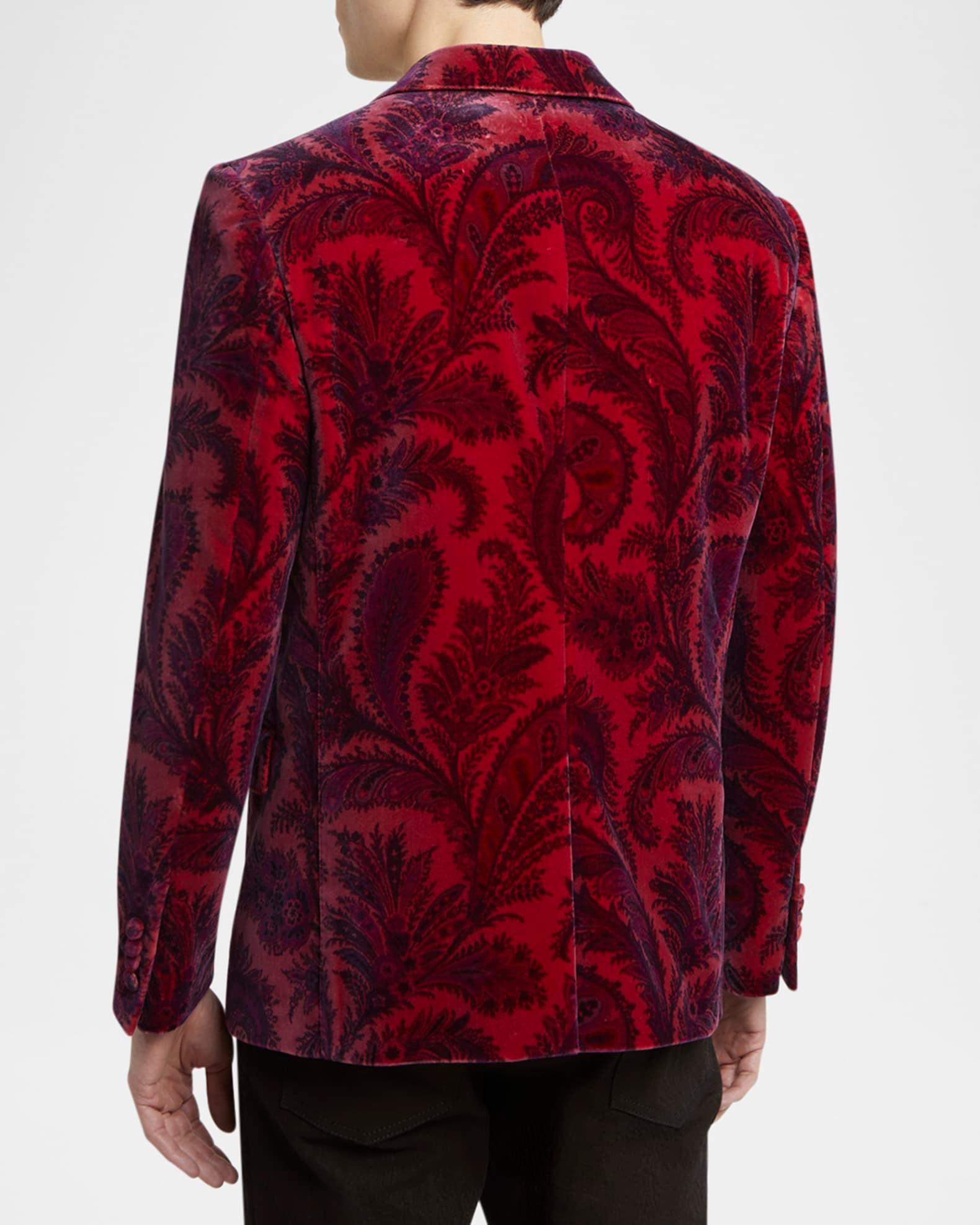Men's Velvet Paisley Evening Jacket Product Image