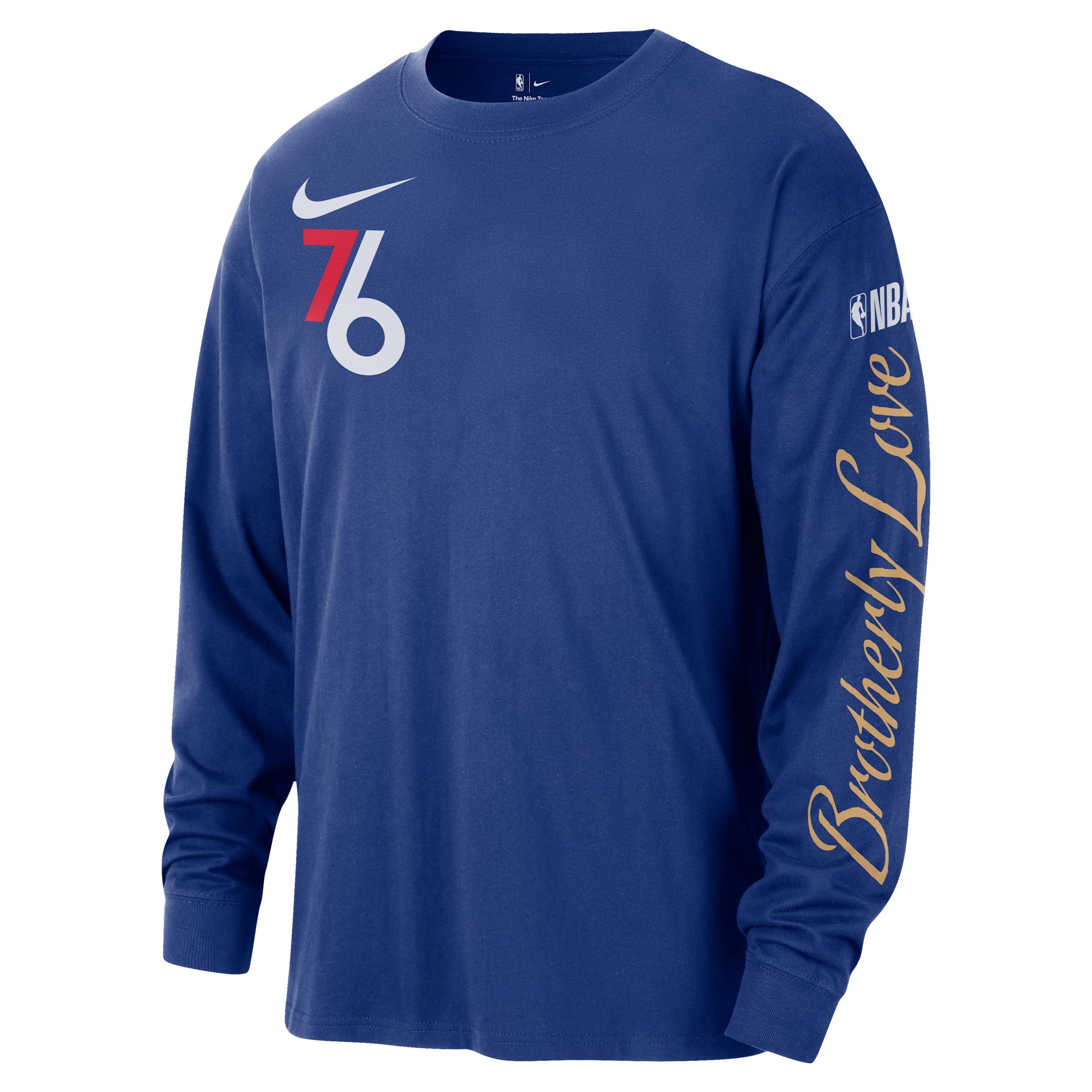 Philadelphia 76ers Courtside City Edition Men's Nike NBA Max90 Long-Sleeve T-Shirt Product Image