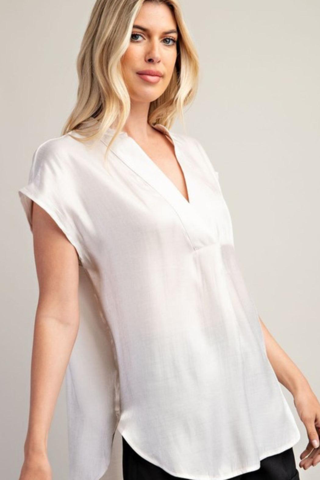 Gone Glam V Neck Blouse Product Image