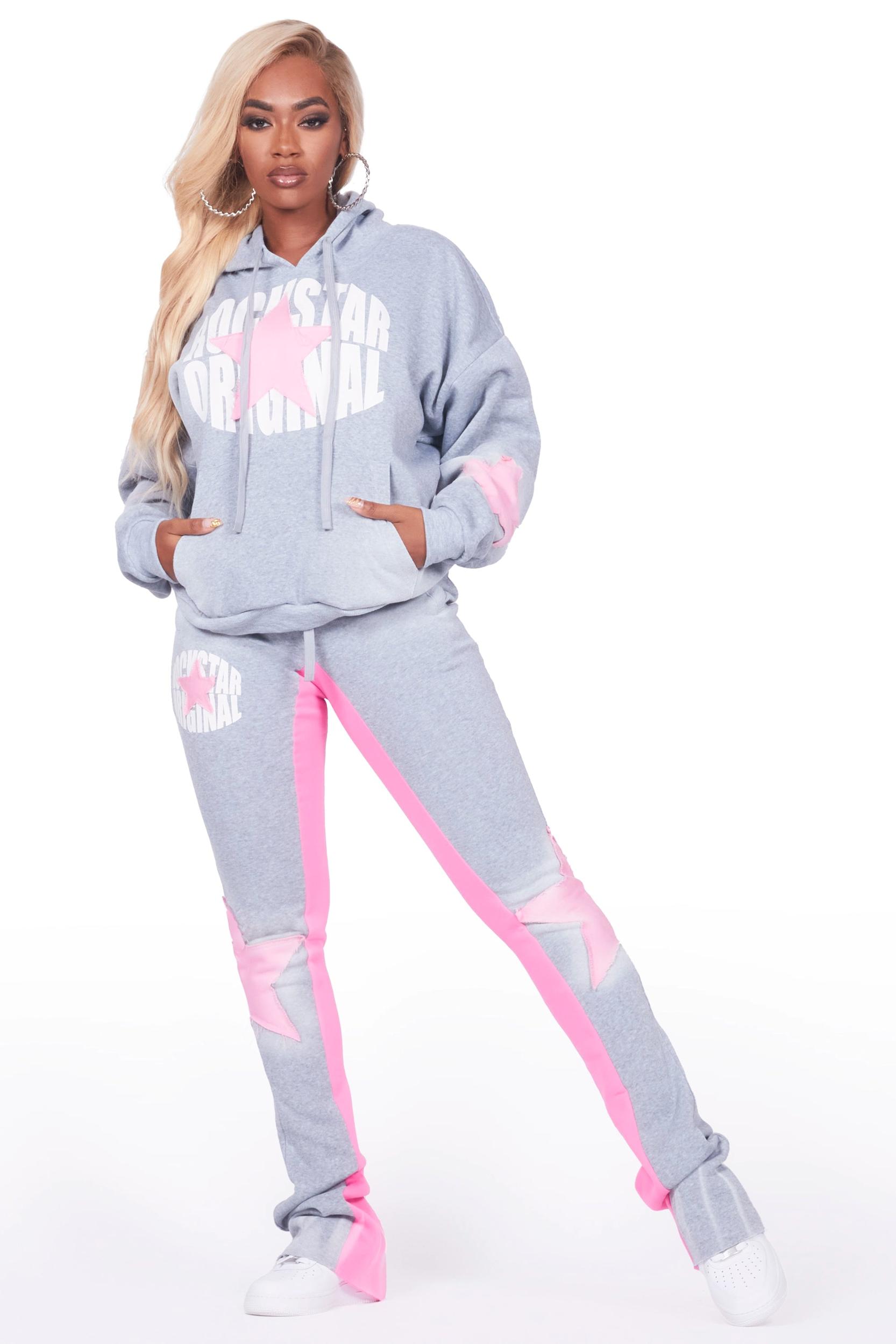 Kaliyah Heather Grey Super Stacked Trackset Female Product Image