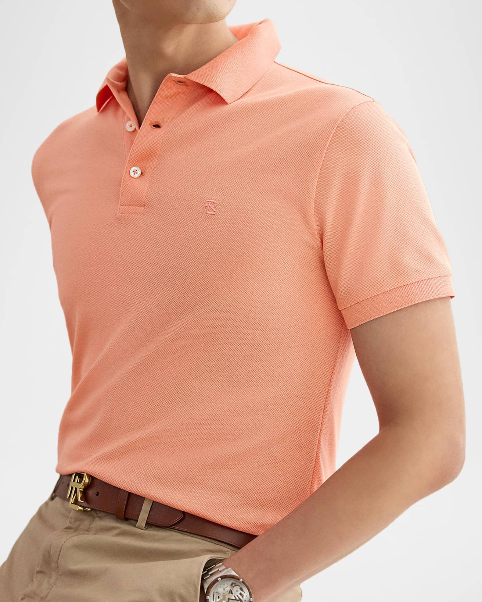 Men's Double-Mercerized Pique Monogram Polo Shirt Product Image