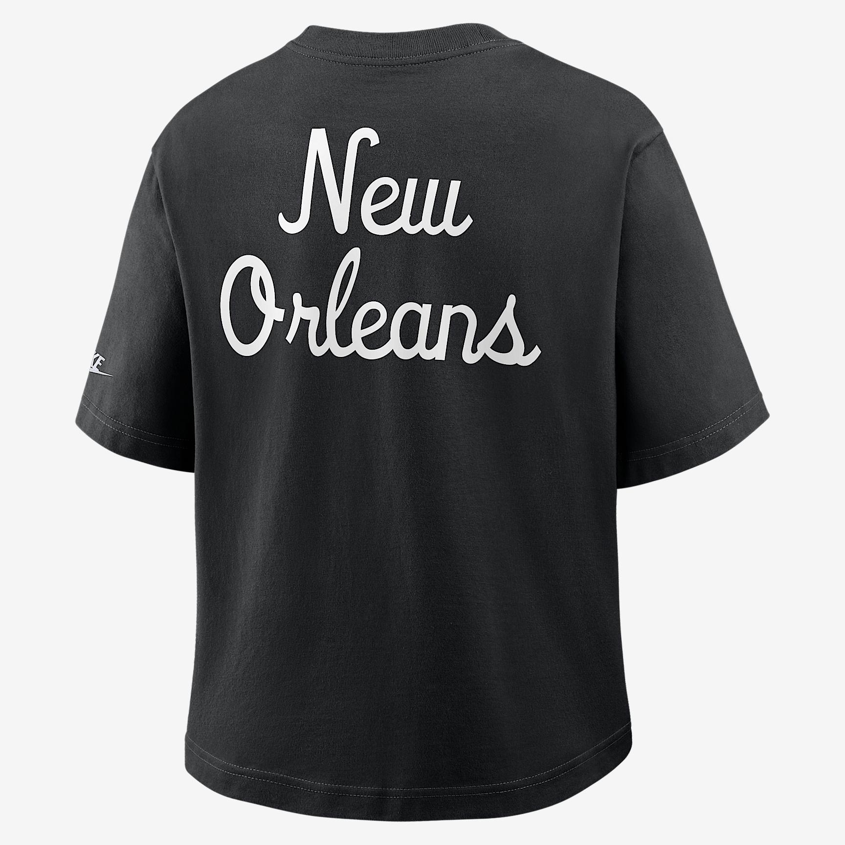 New Orleans Saints Rewind Pocket Boxy Nike Womens NFL T-Shirt | 11CM00A7WV-WZ9 Product Image