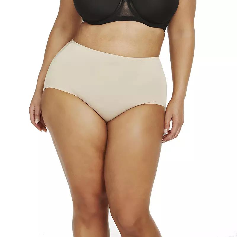 Plus Size Naomi & Nicole® Shapewear No Show, No Lines Brief Panty A815, Women's, Size: 1XL, Warm Beige Product Image