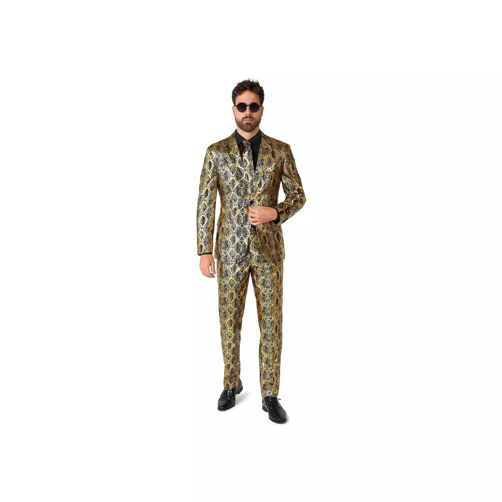 Men's OppoSuits Modern-Fit 3-pc. Shiny Snake Print Novelty Suit & Tie Set,  Product Image