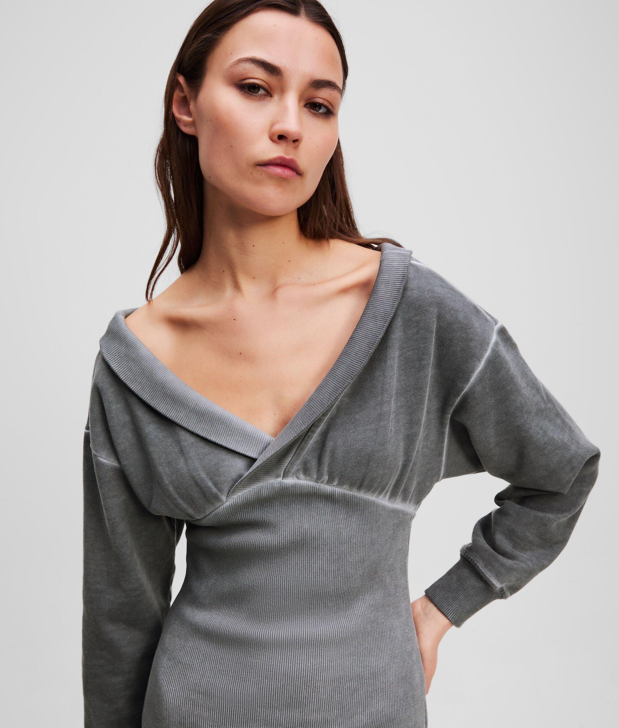 OFF-SHOULDER SWEAT DRESS Product Image