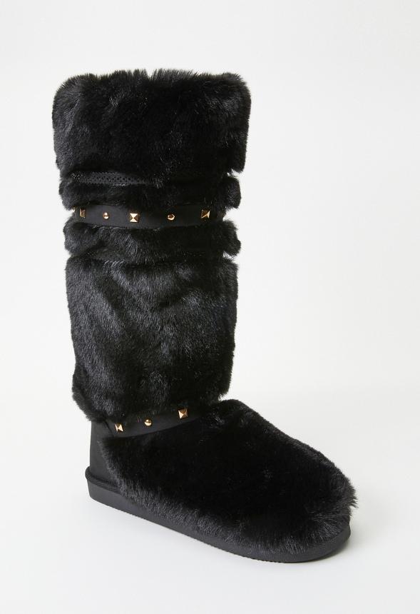 JustFab Margaux Platform Loafer Pump Womens Black/ White Size 8.5 Product Image