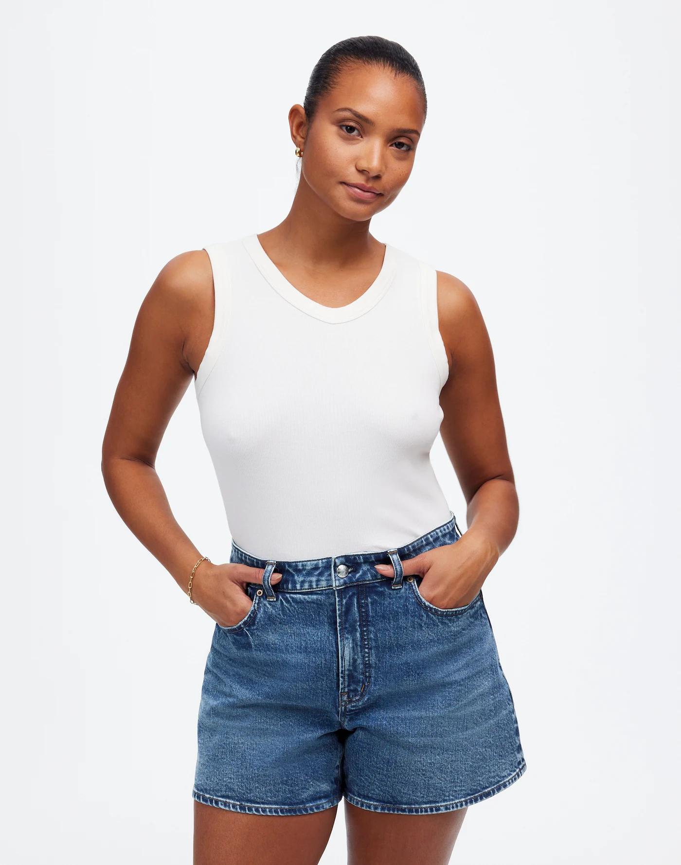The Curvy Perfect Vintage Mid-Length Jean Short Product Image
