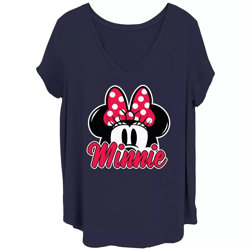 Disney's Minnie Mouse Ears Name Juniors' Plus Graphic Tee, Women's, Size: 3XL, Blue Product Image