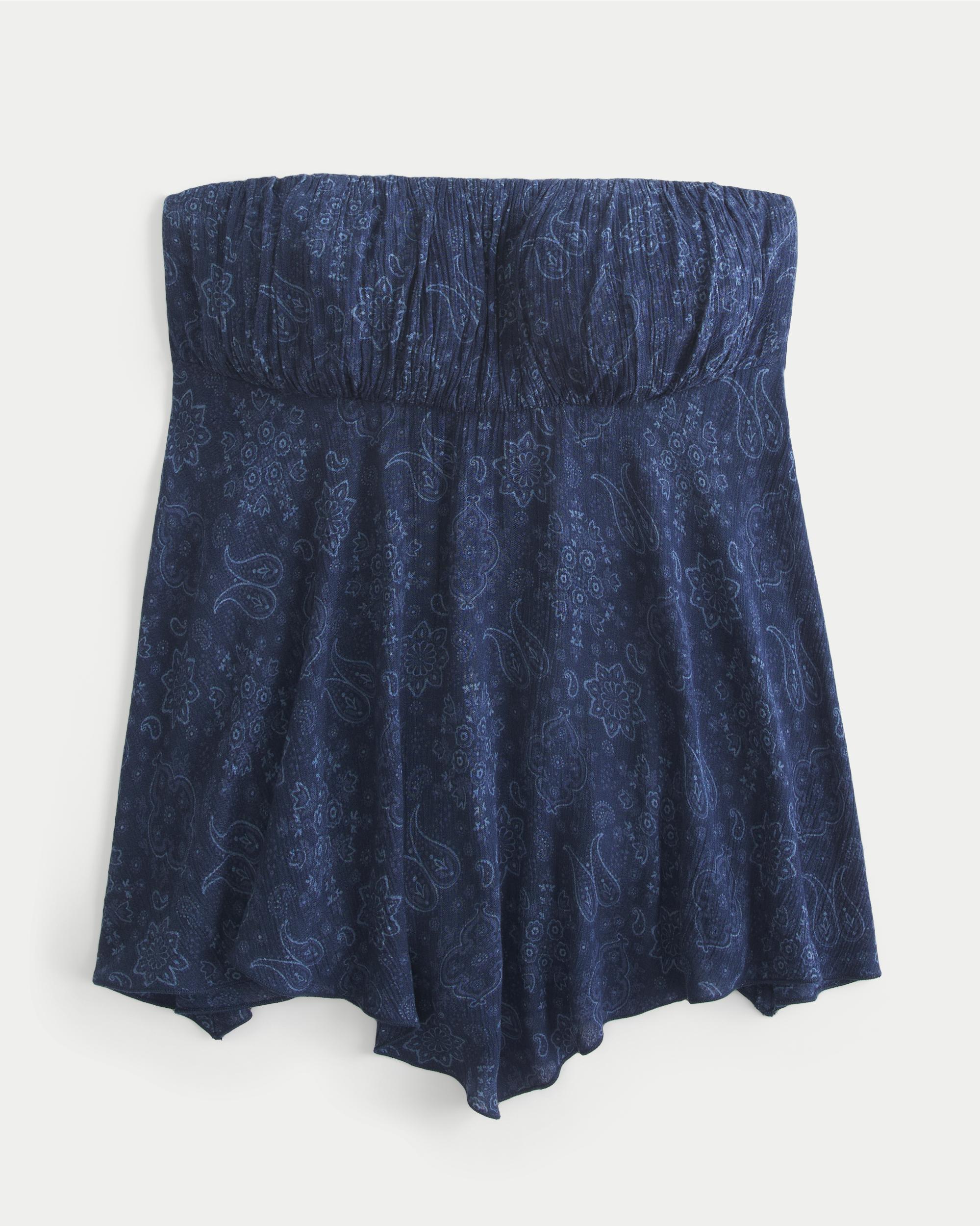 Strapless Handkerchief Hem Top Product Image