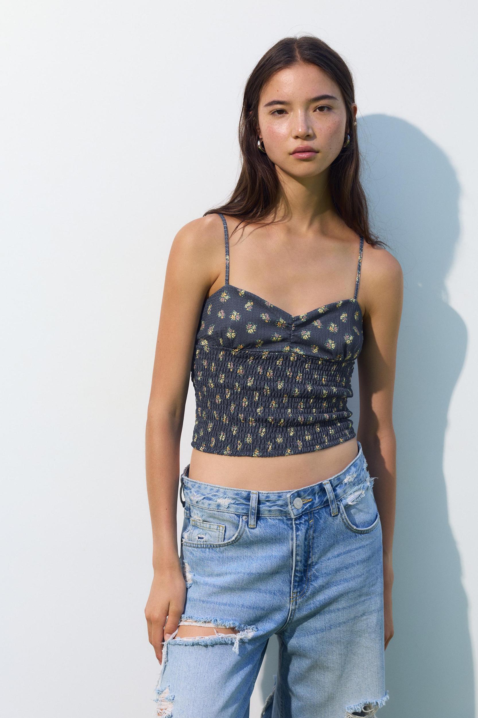 Floral strappy top Product Image