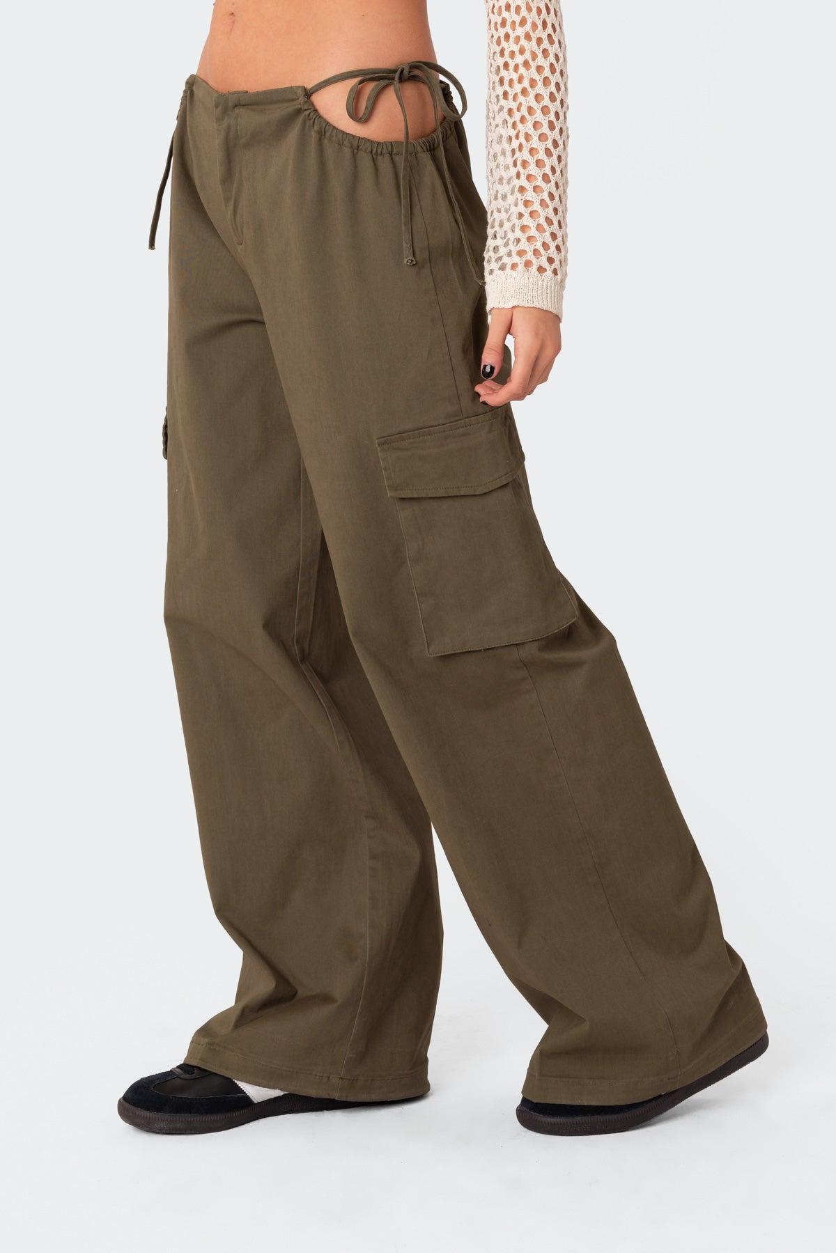Carlo Low Rise Side Cut Out Cargo Pants Product Image