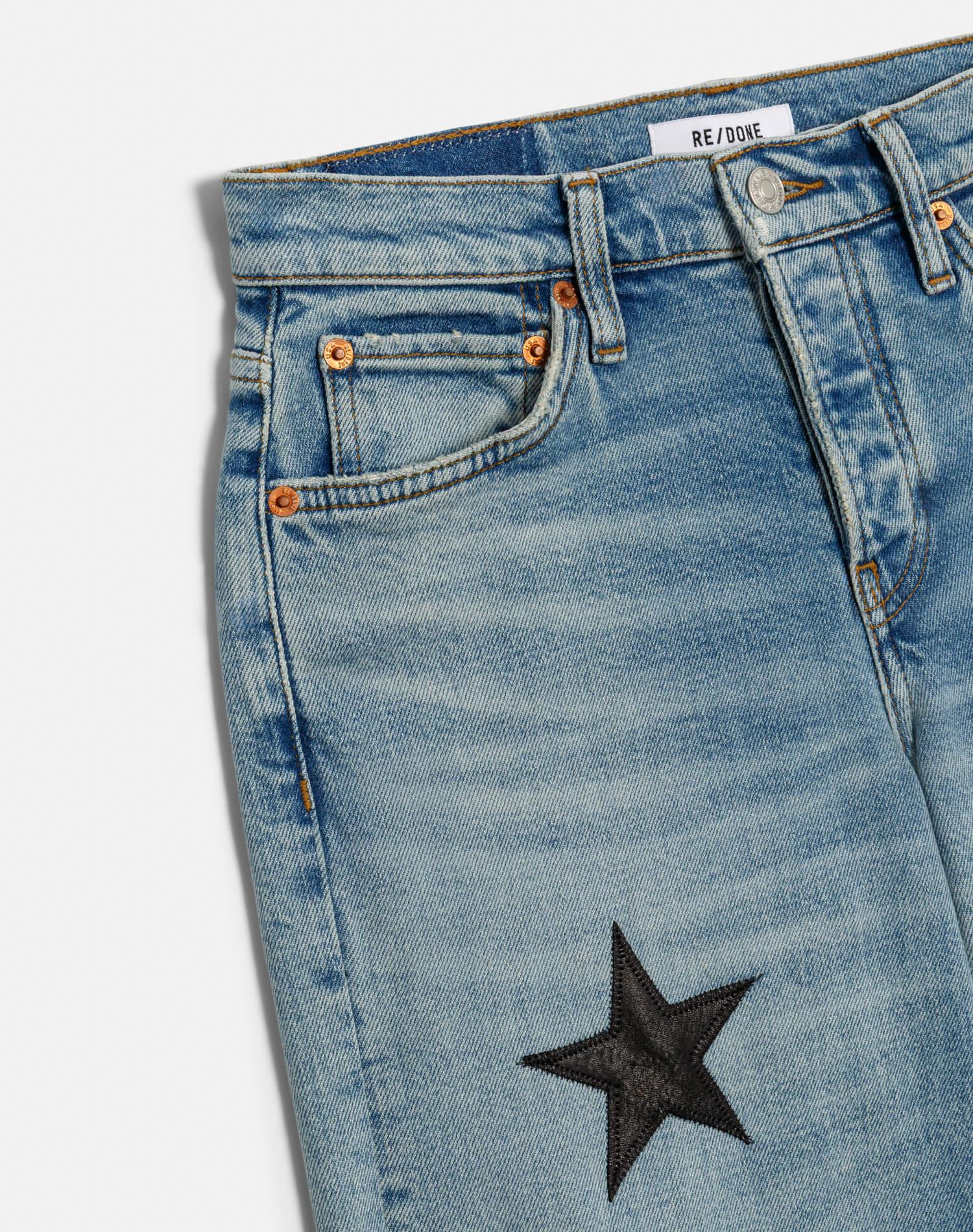 Comfort Stretch Mid Rise Wide Leg - Opal Indigo Star Product Image