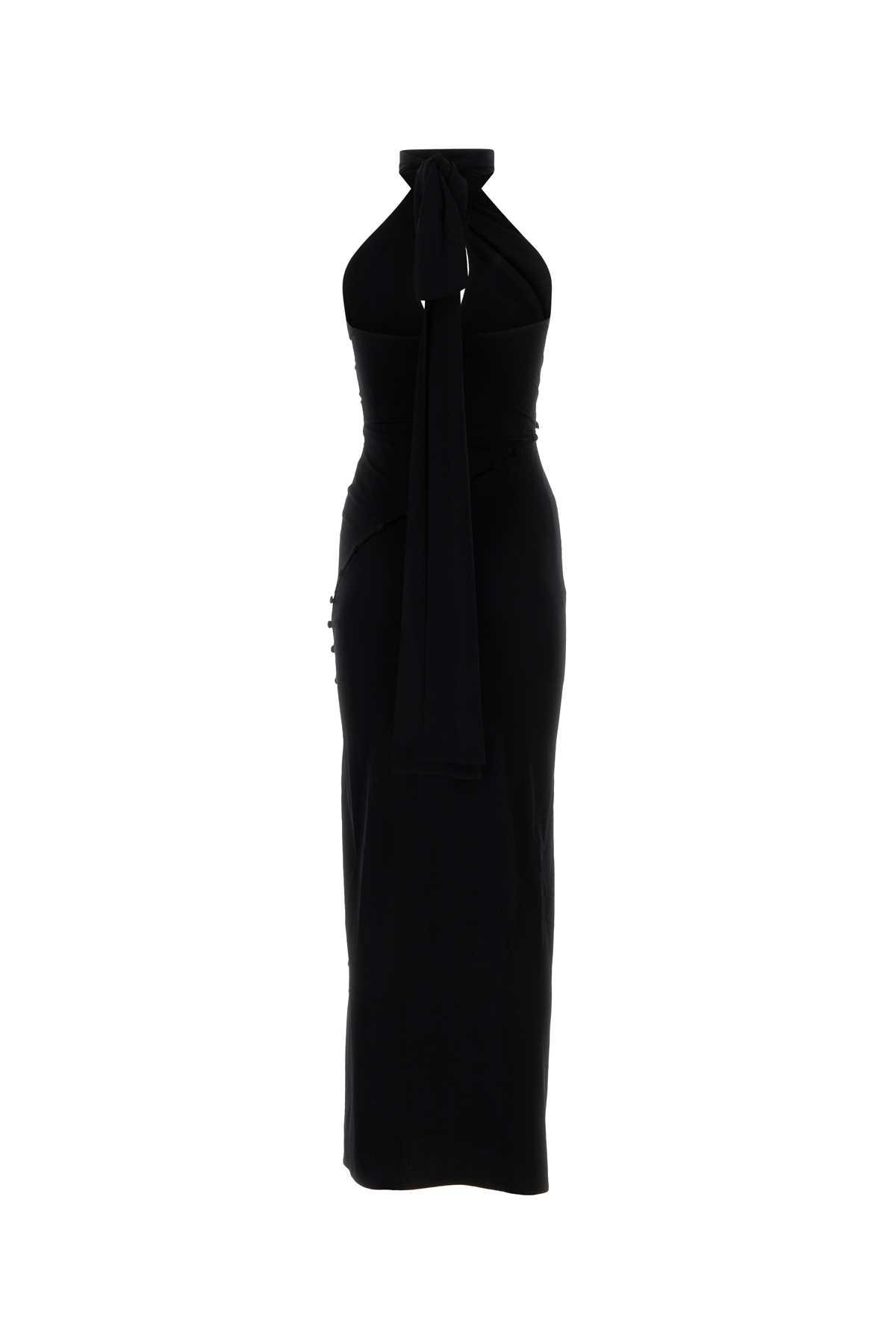 MAGDA BUTRYM Black Button Maxi Dress Product Image