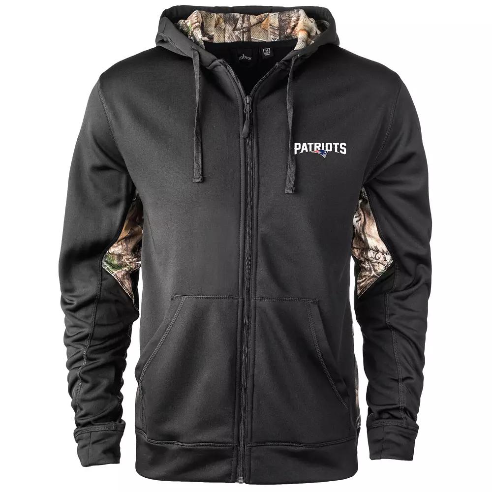 Men's Dunbrooke Black/Realtree Camo New England Patriots Decoy Tech Fleece Full-Zip Hoodie,  Product Image