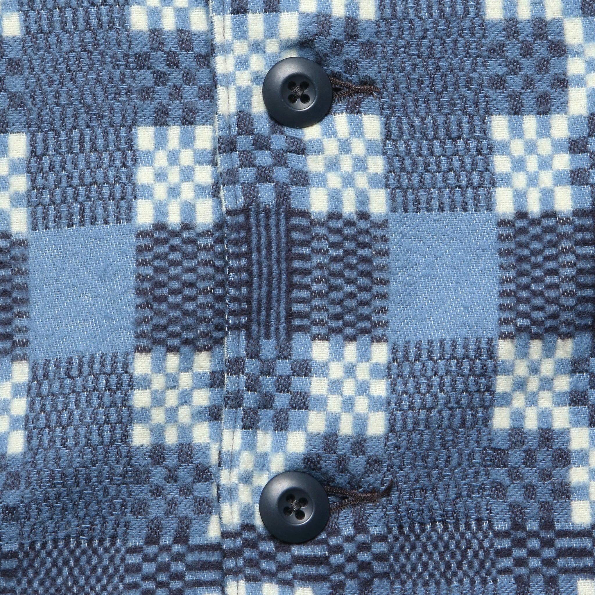 Jacquard Regiment Overshirt - Blue Product Image