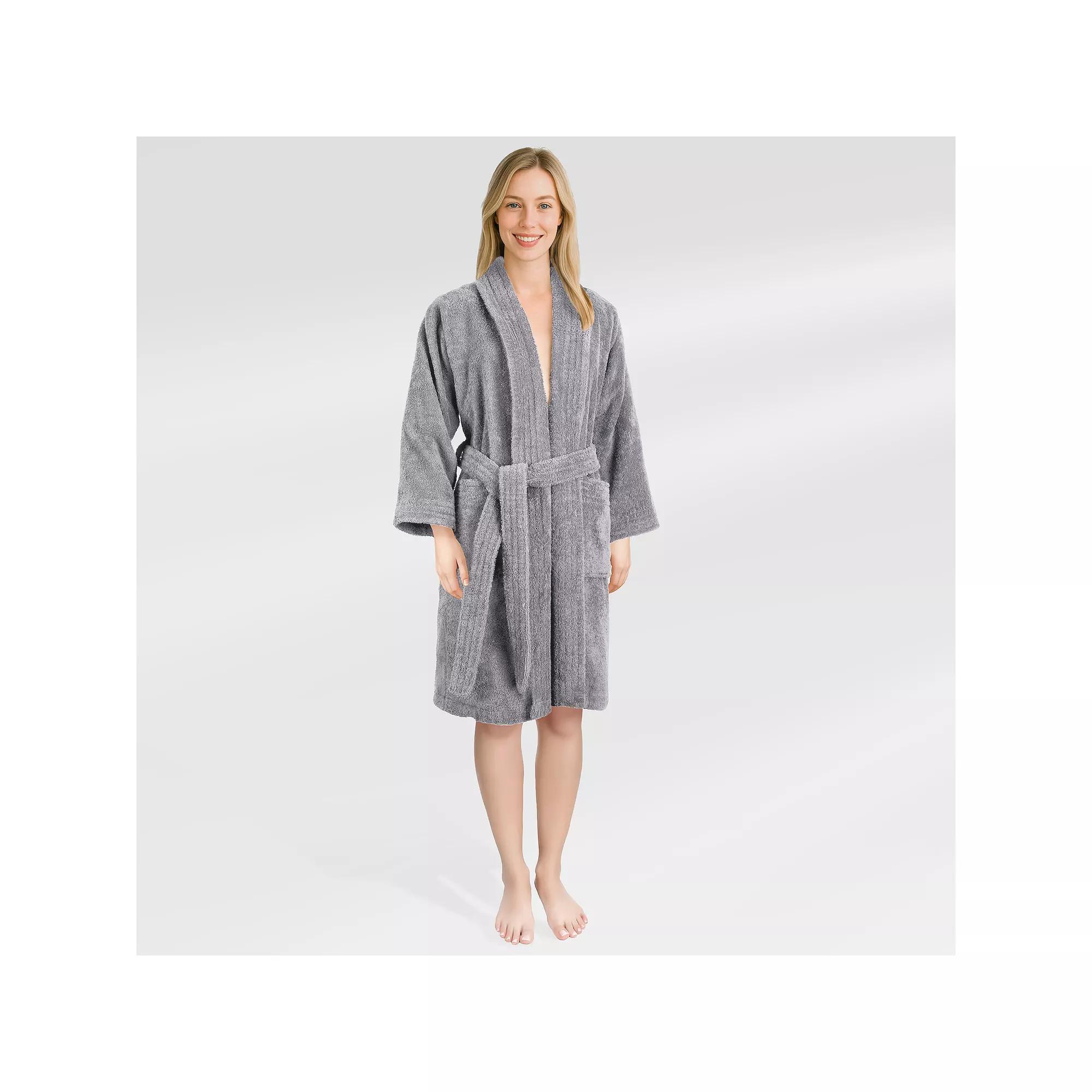 Women's American Soft Linen Long Sleeve Terry Bathrobe, Adult Unisex,  Product Image