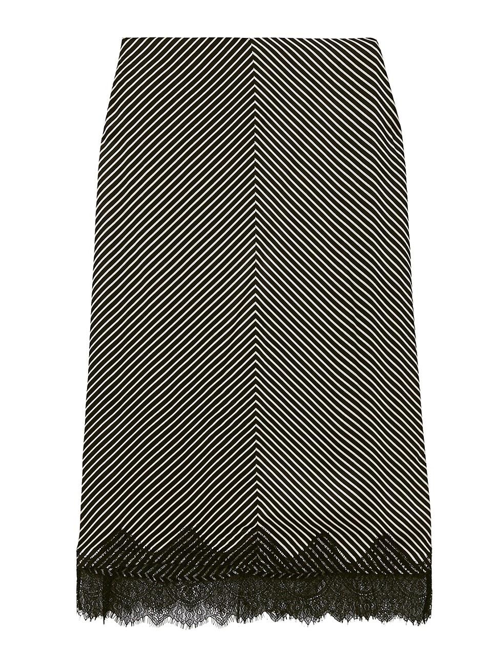 Womens Ivy Striped Midi-Skirt Product Image