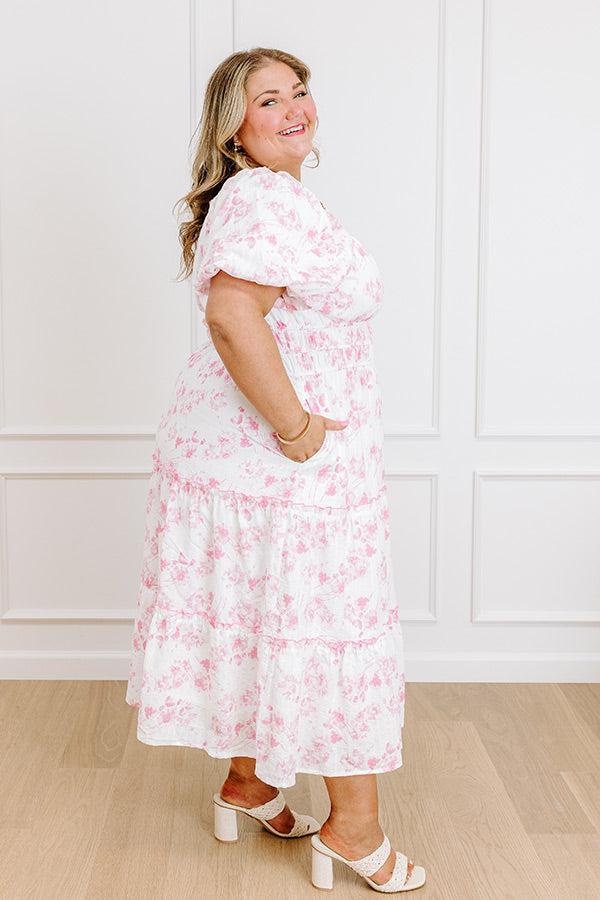 Sweet Pea Floral Midi Dress Curves Product Image