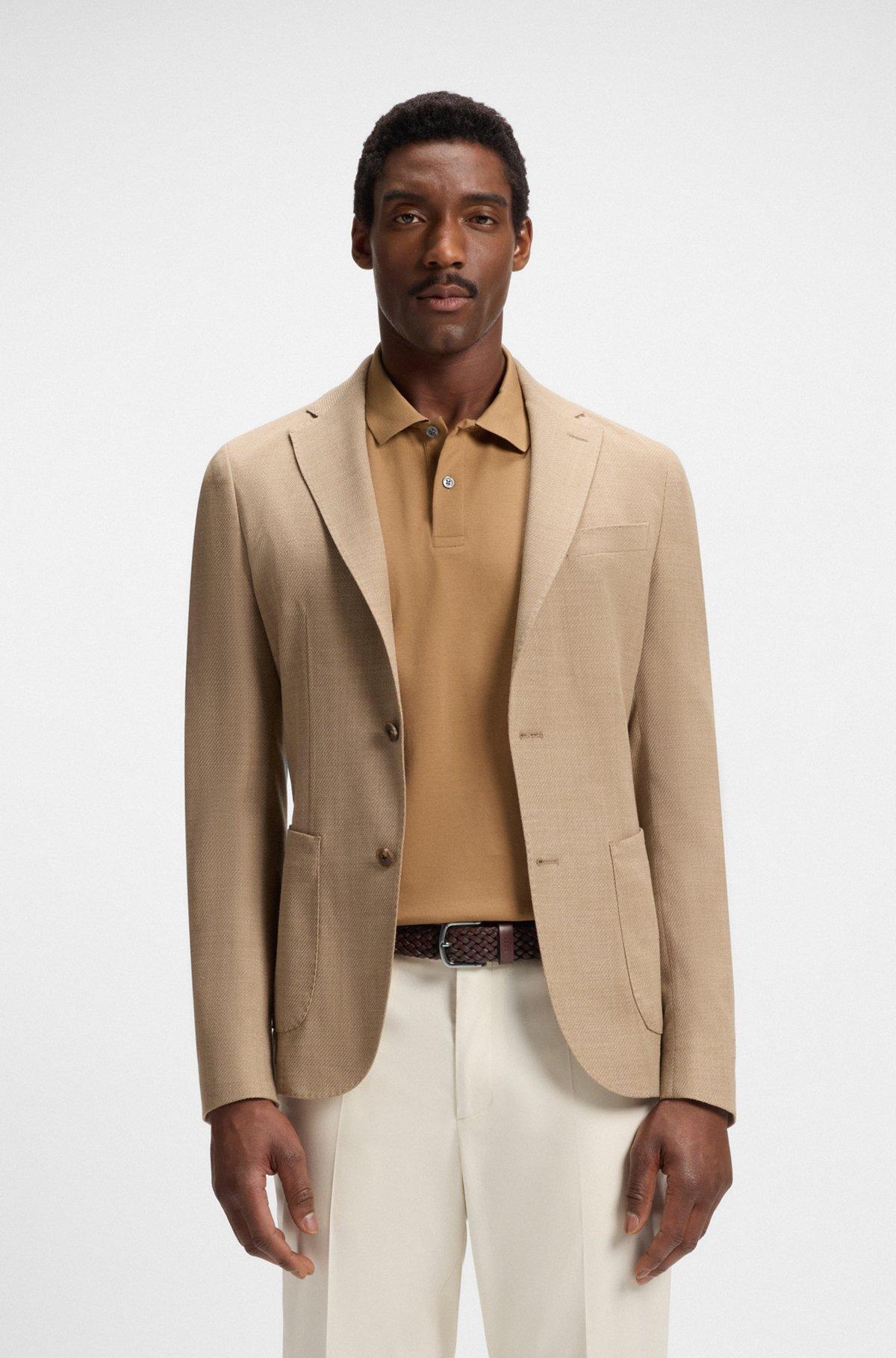 Woven-leather belt with logo keeper Product Image