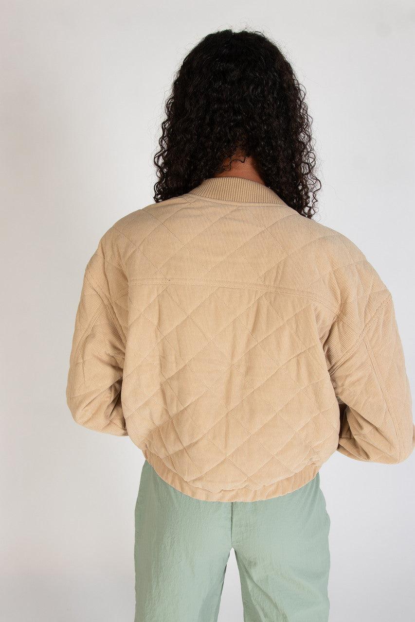 Quilted Corduroy Bomber Jacket Product Image