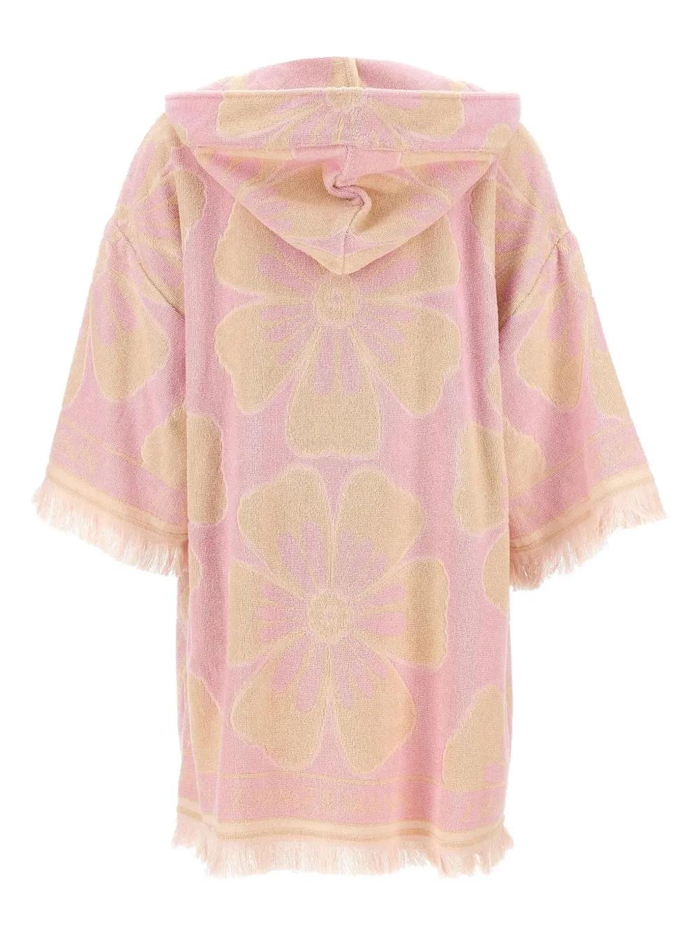floral print towelled hooded beach dress Product Image