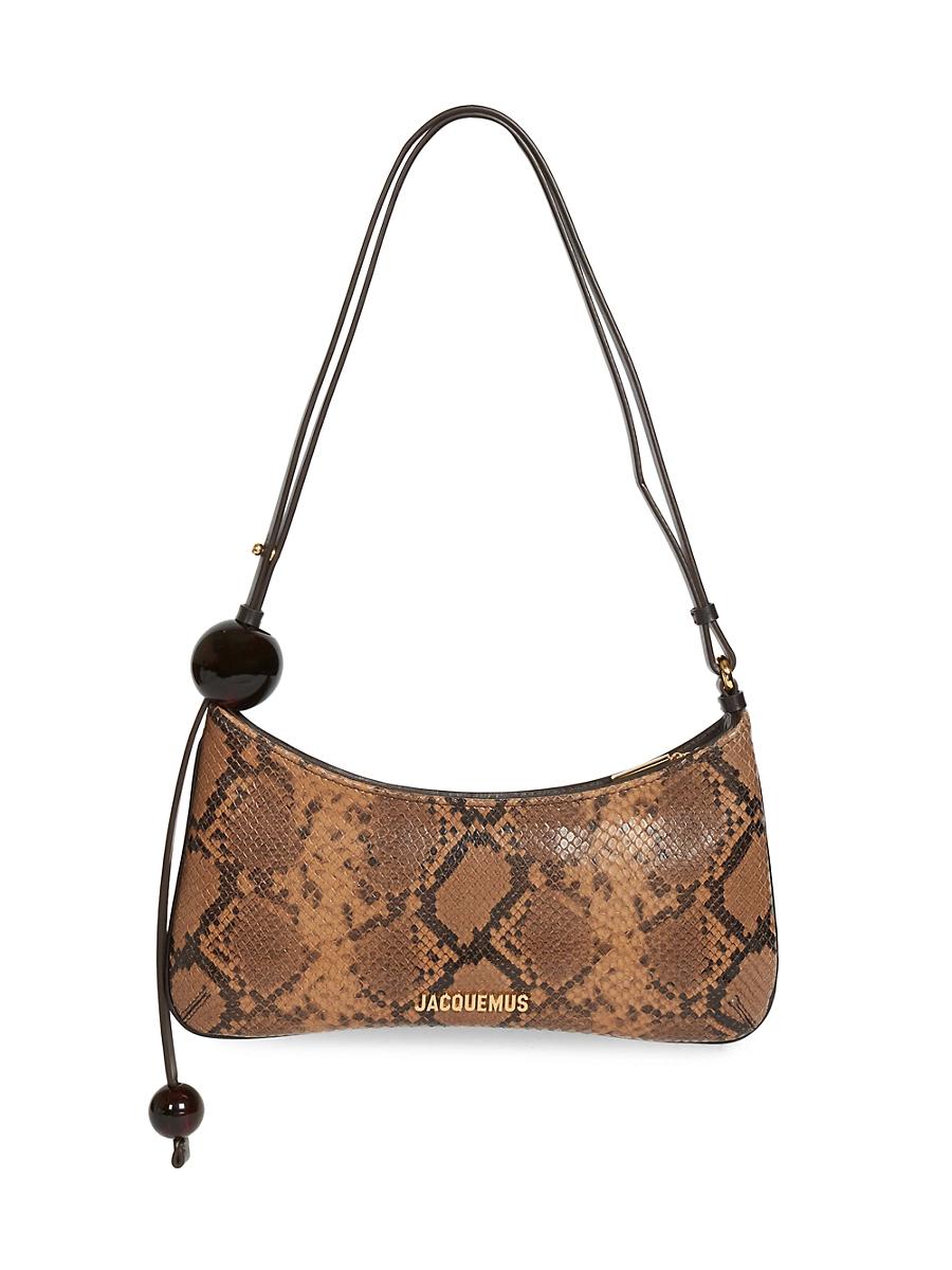 Womens Le Bisou Perle Snake Leather Bag Product Image