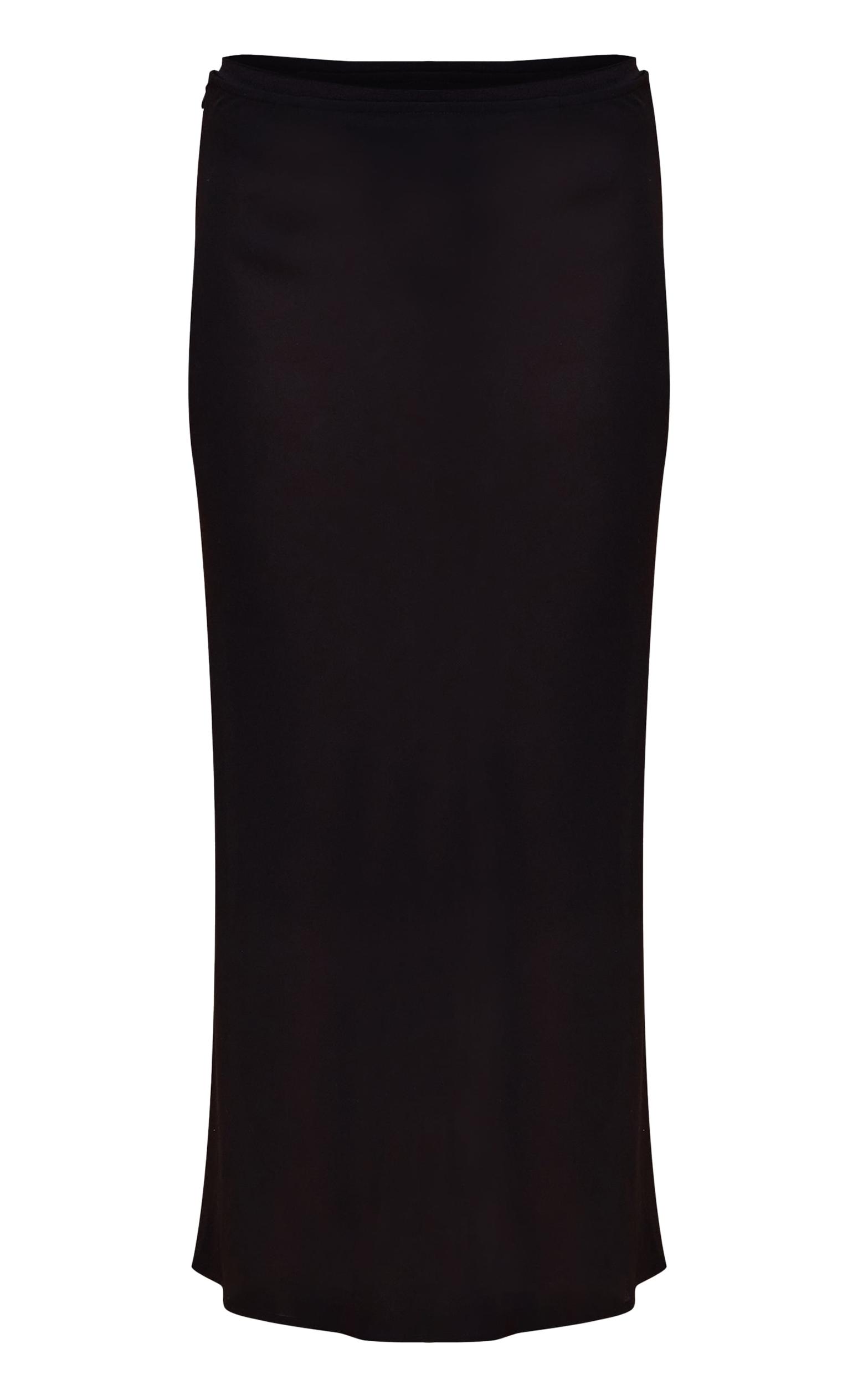 Black Sheer Chiffon Midaxi Skirt Product Image