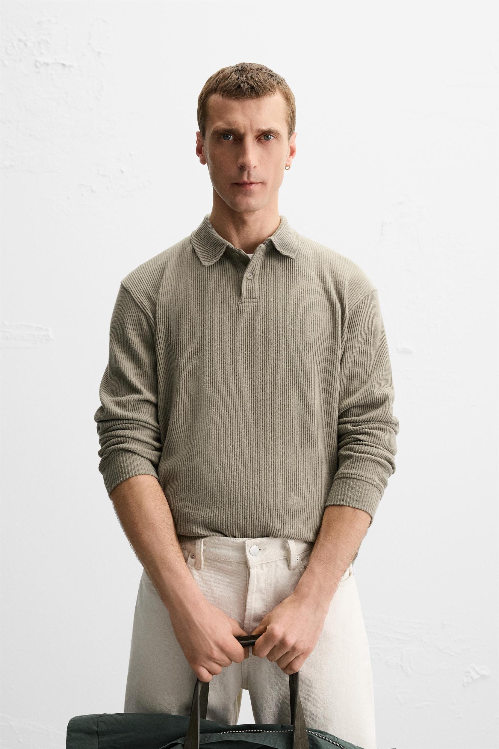 TEXTURED RIBBED POLO Product Image