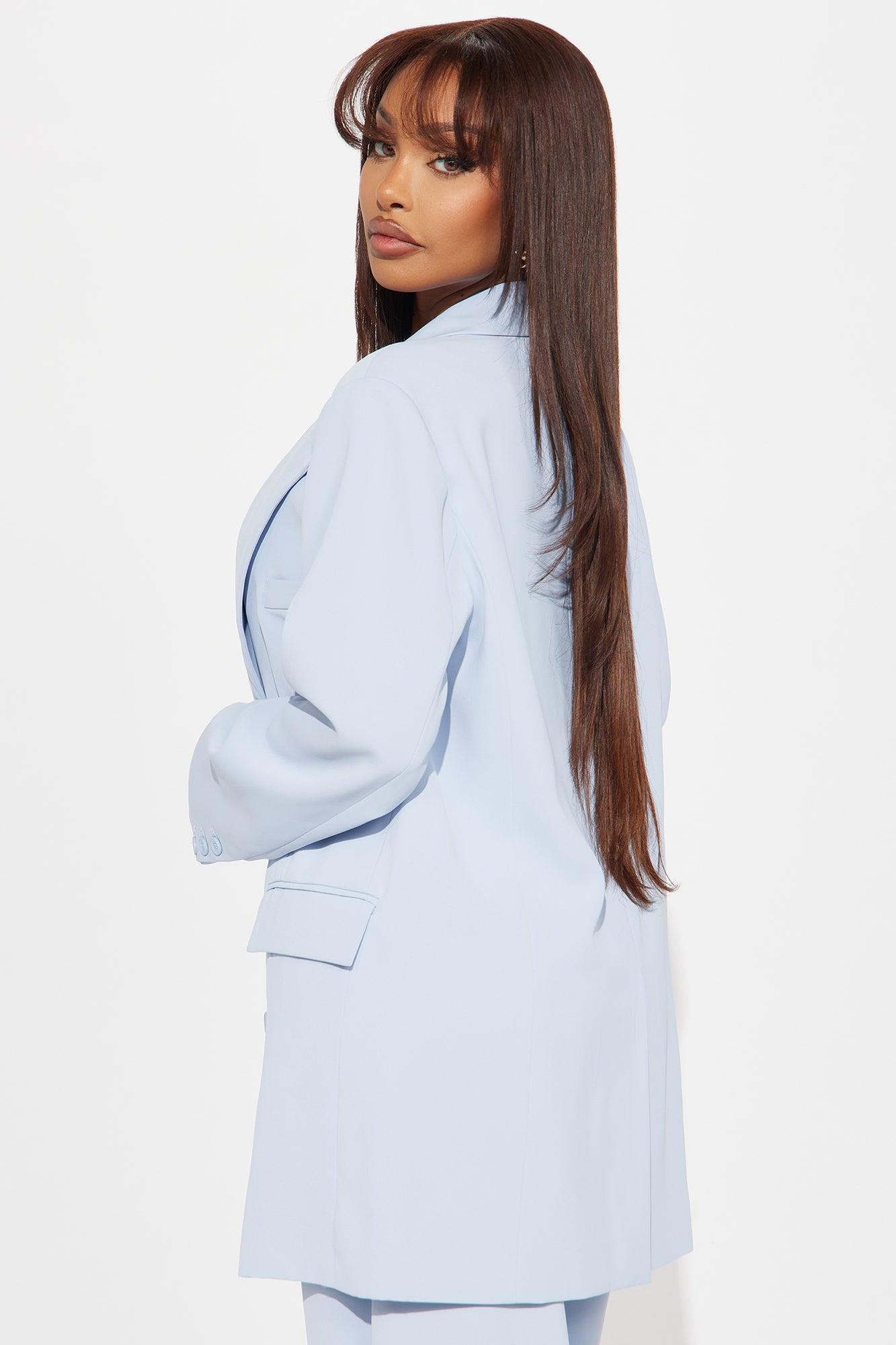 High Returns Oversized Blazer - Blue Product Image