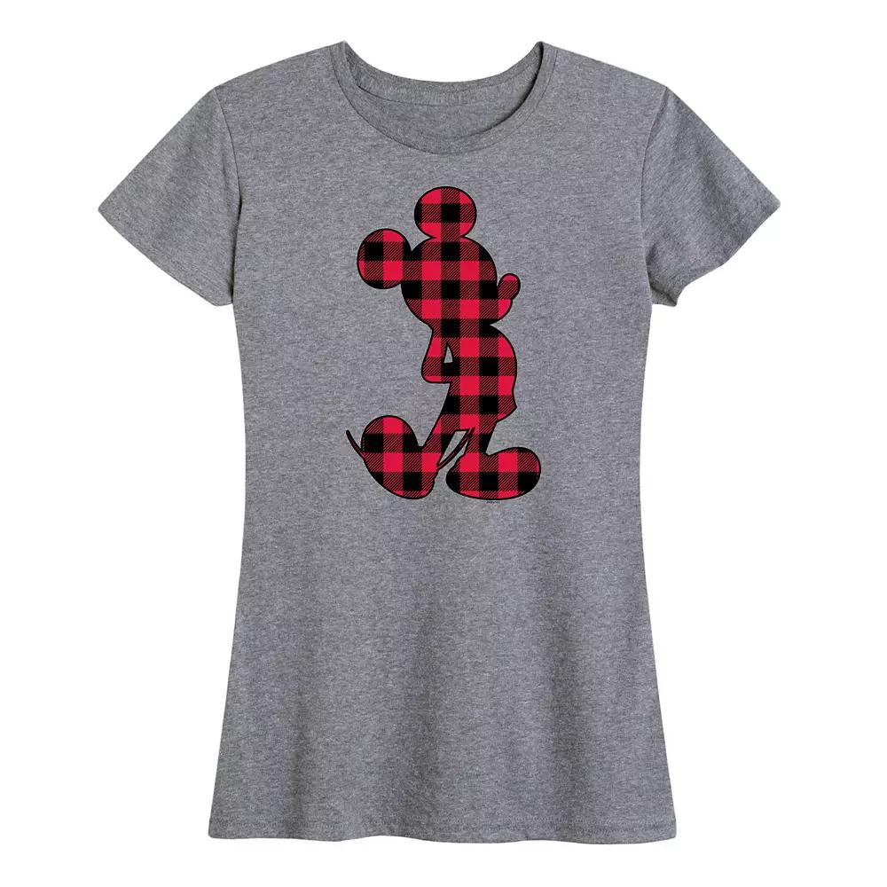 Disney's Mickey Mouse Women's Plaid Graphic Tee,  Product Image