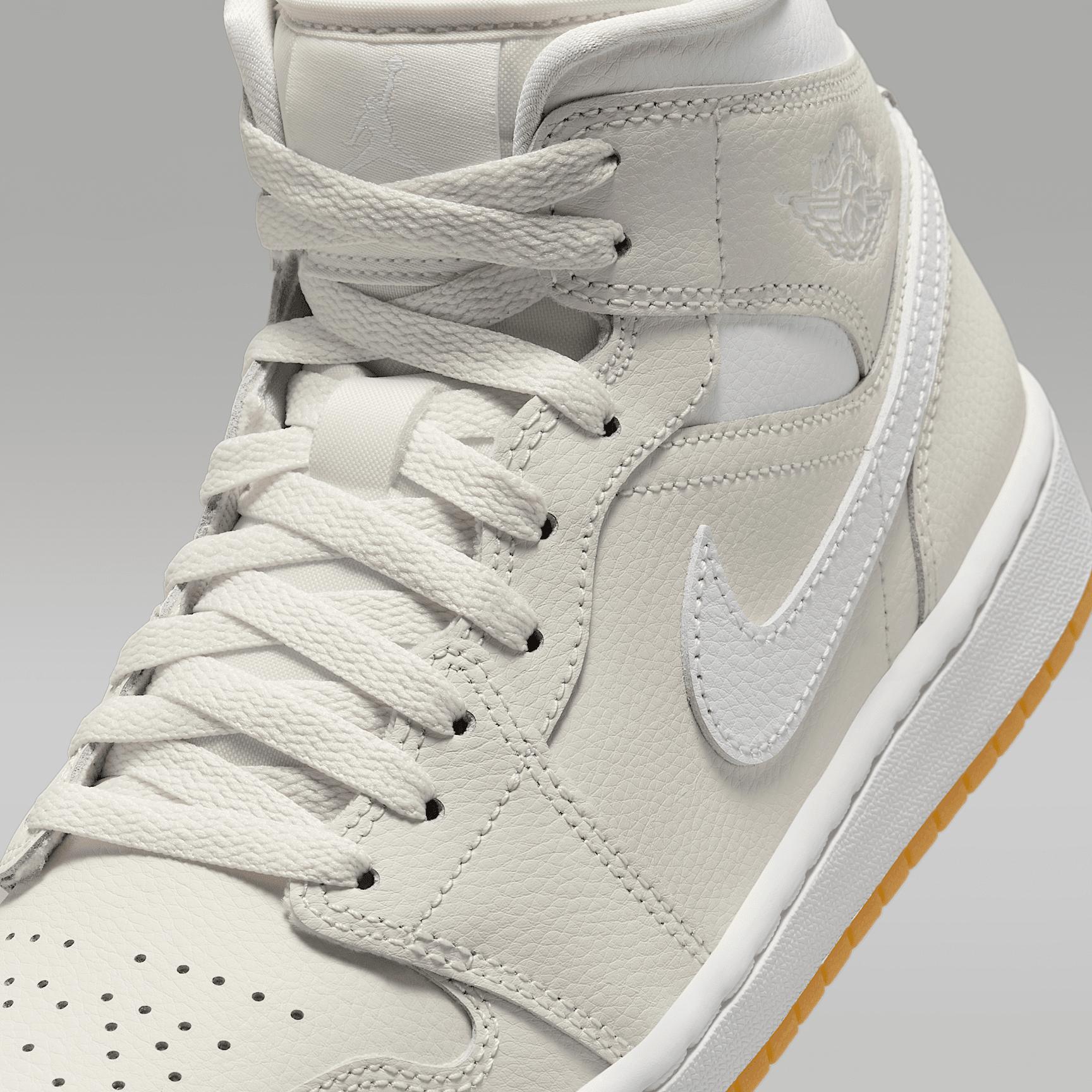 Jordan Womens Jordan AJ 1 Mid - Womens Basketball Shoes Sail/Pink Product Image