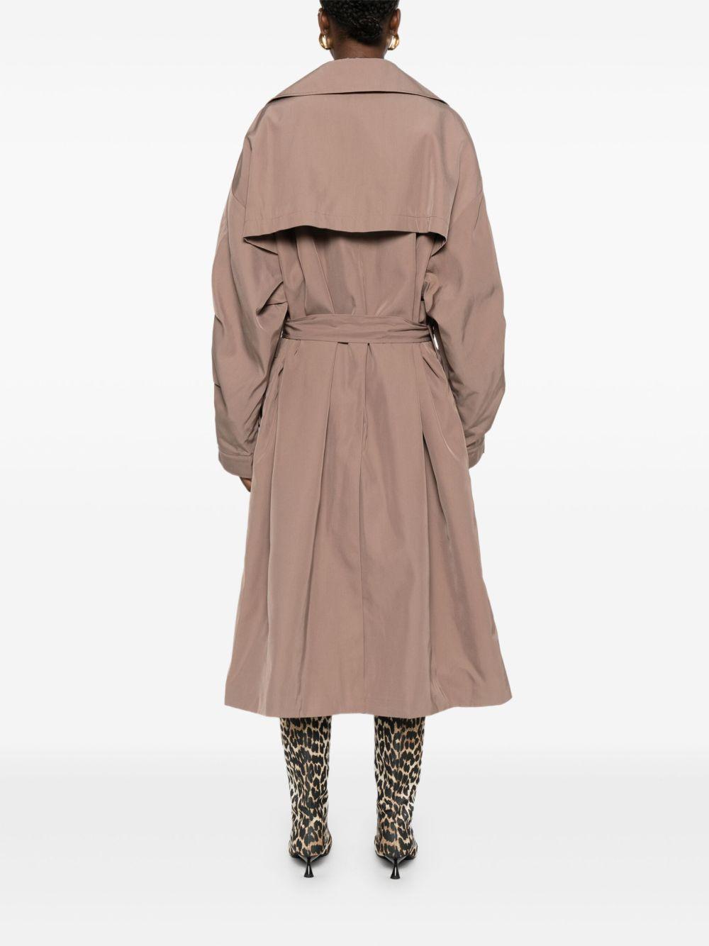 double-breasted belted trench coat Product Image
