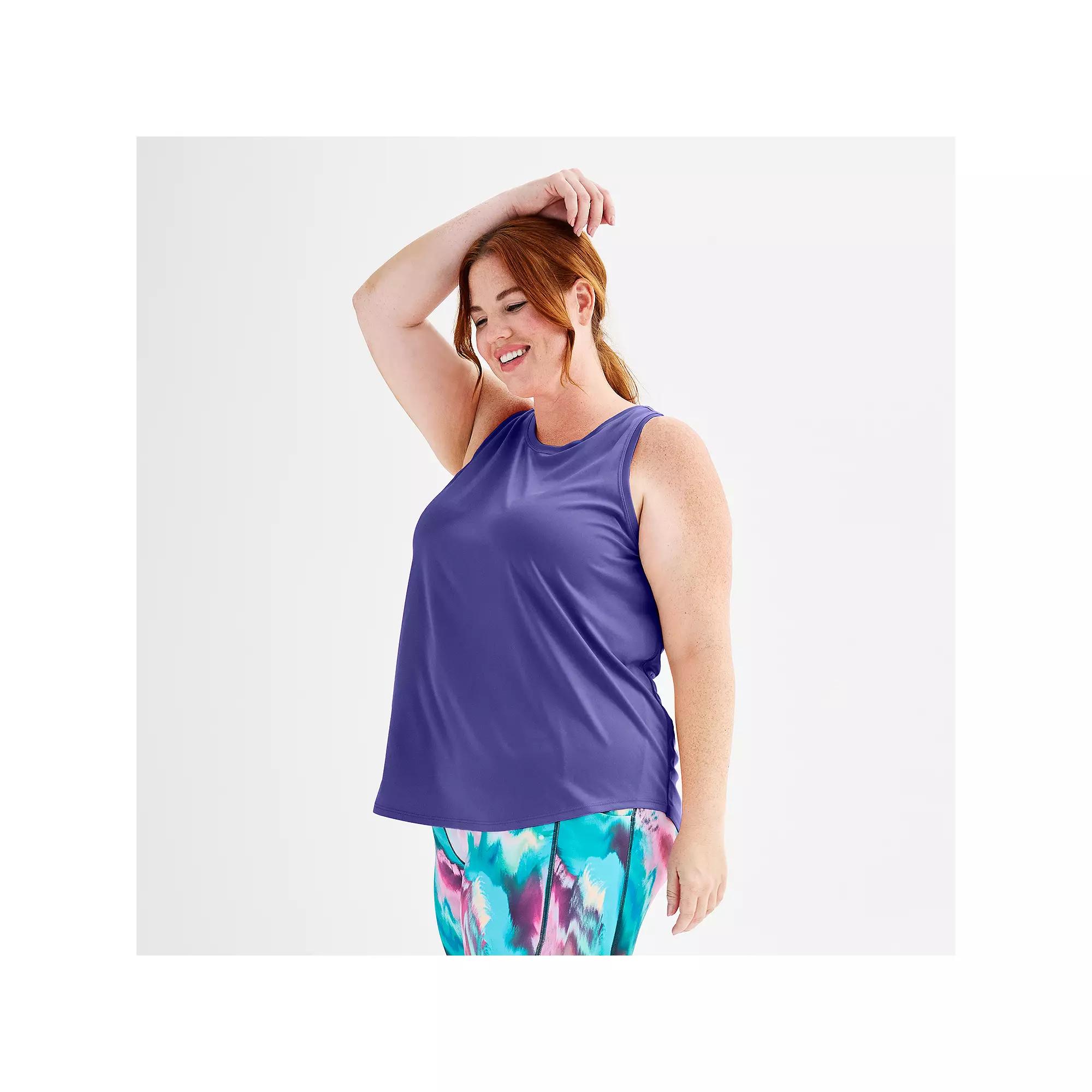 Plus Size Tek Gear® Dry Tek Tank Top, Women's, Size: 4XL, Peyton Purple Product Image