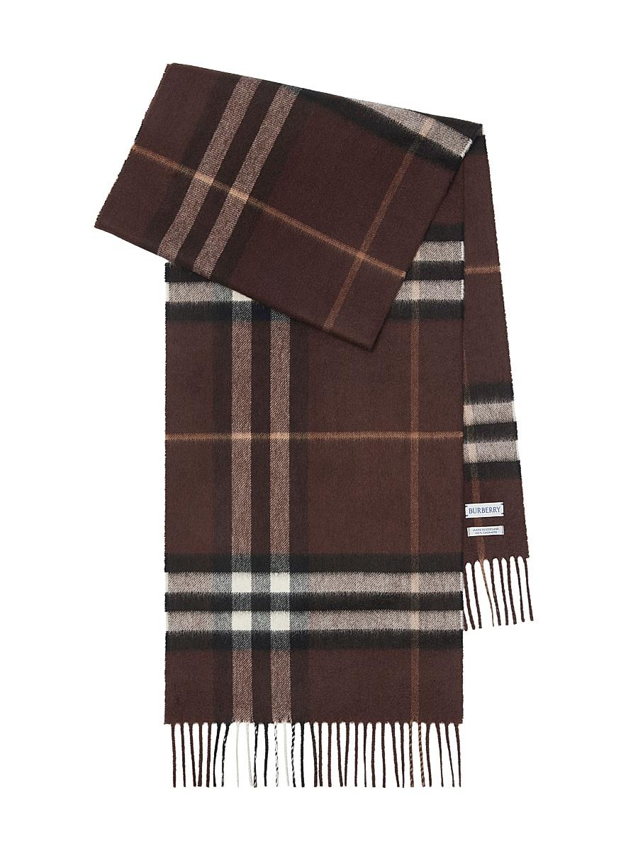 Mens Check Cashmere Scarf Product Image