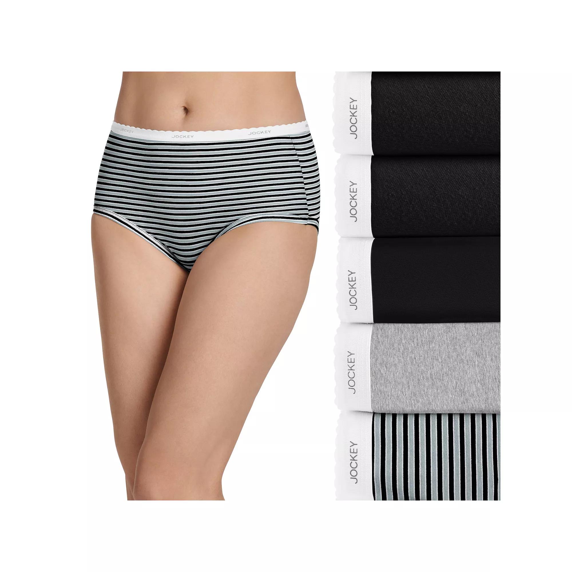 Women's Jockey® Classic 5-Pack Cotton Brief Panty Set 1743, Pink Product Image