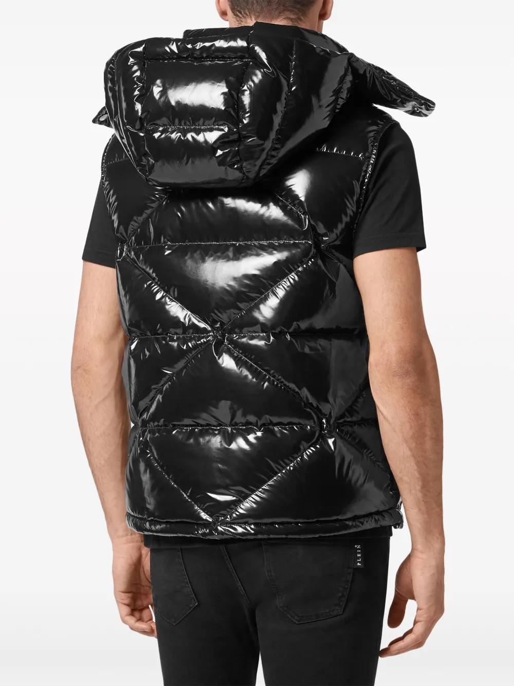 Hexagon logo-plaque padded gilet Product Image