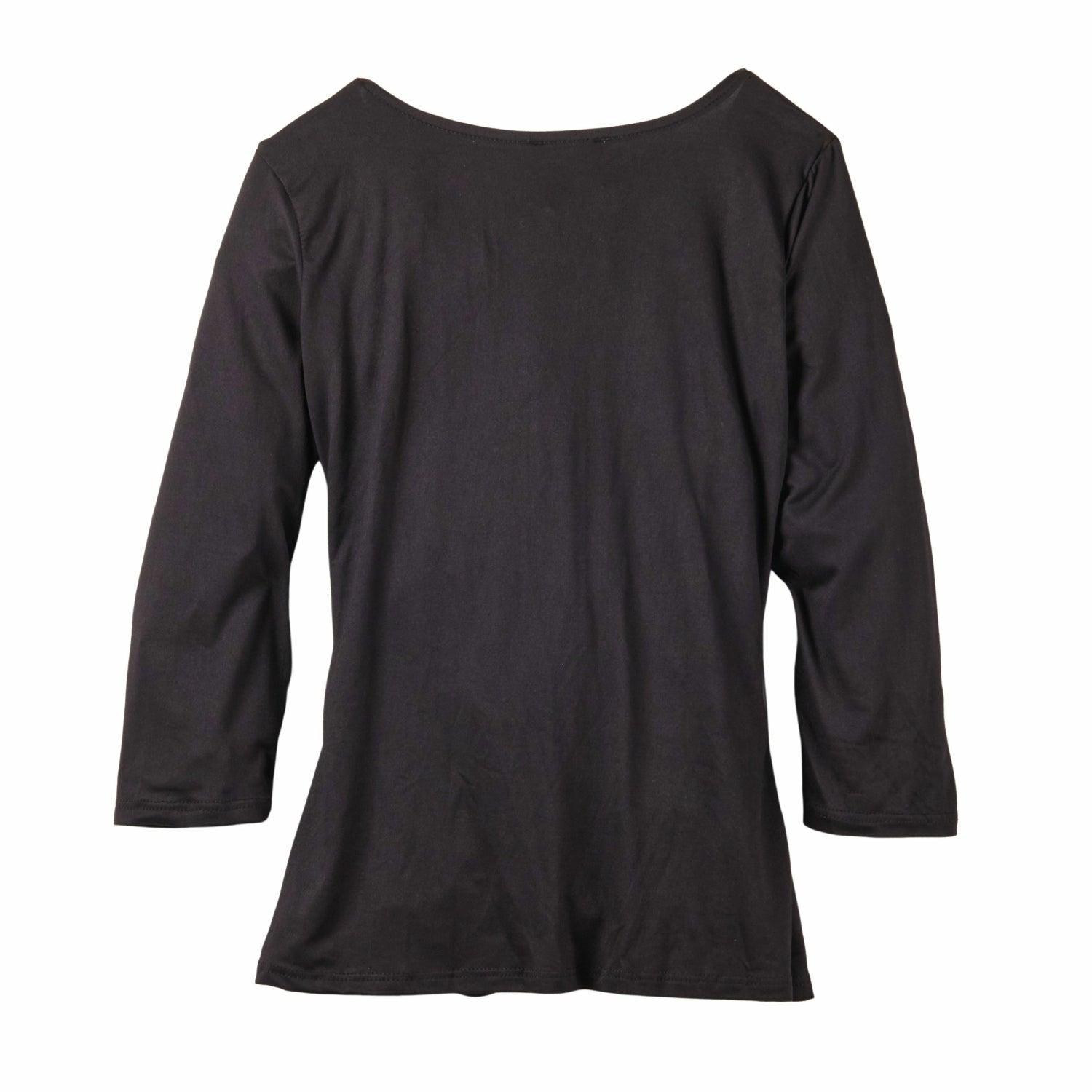Inner Beauty Solid 3/4 Sleeve Surplice Front V-Neck Top Product Image