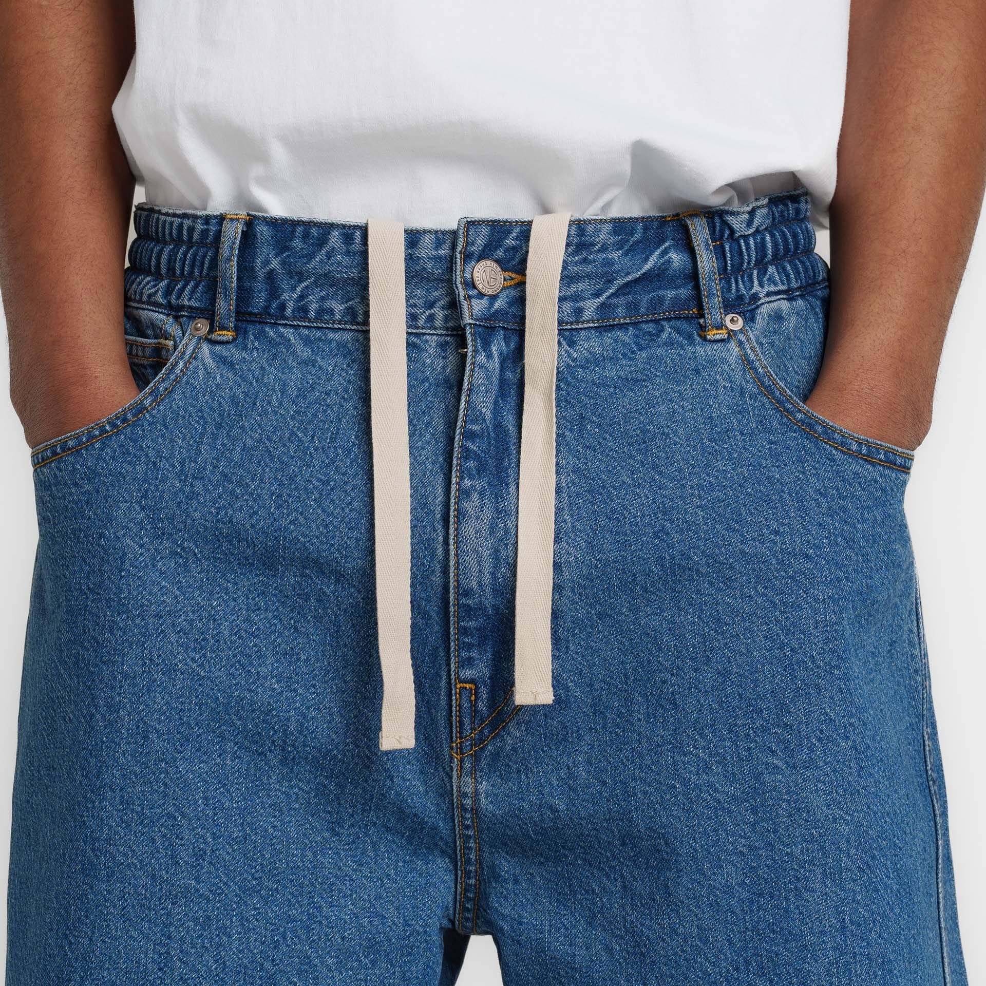 New Era Branded Warehouse Navy Jean Shorts Male Product Image