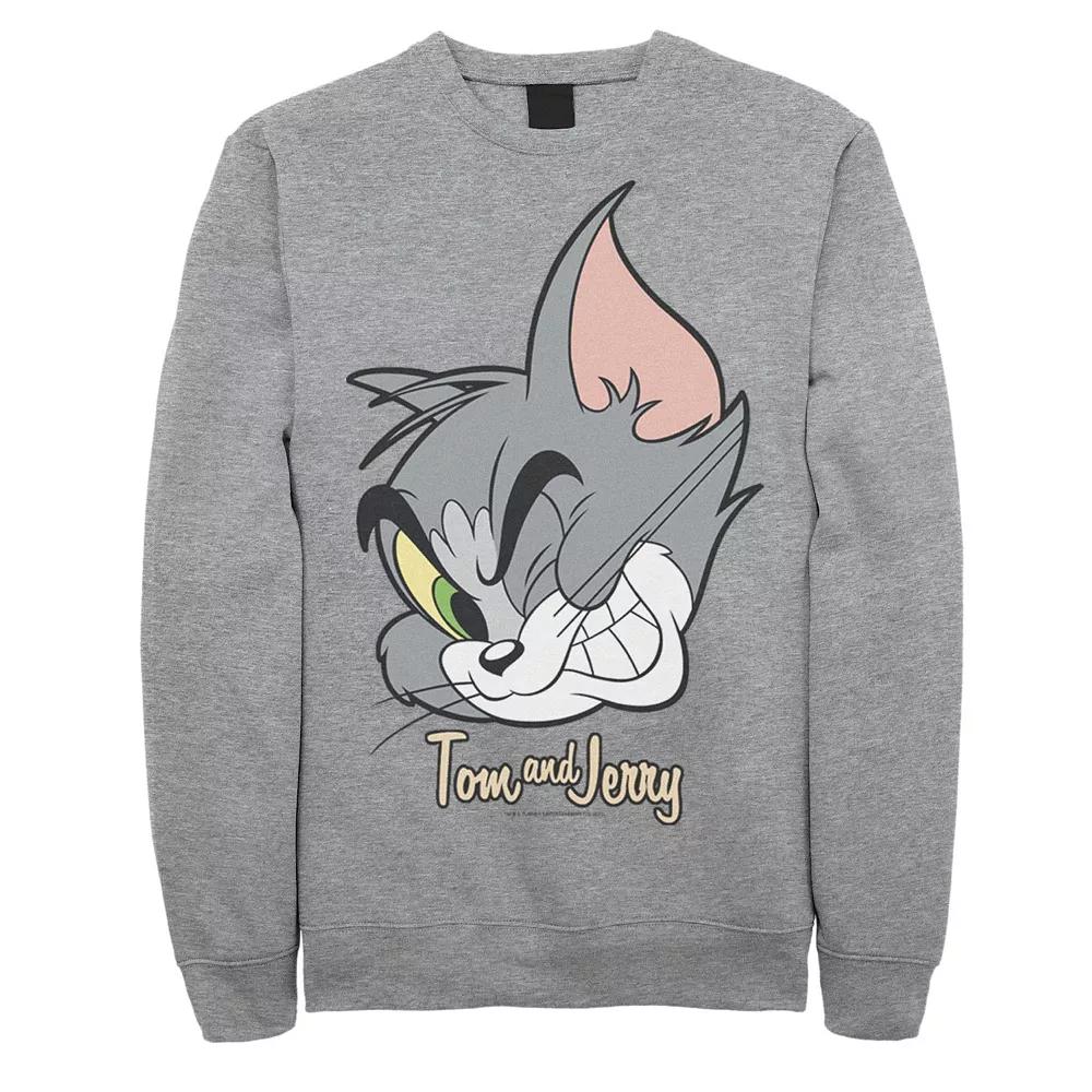 Mens Tom And Jerry Tom Cat Big Face Sweatshirt, Men's,  Product Image