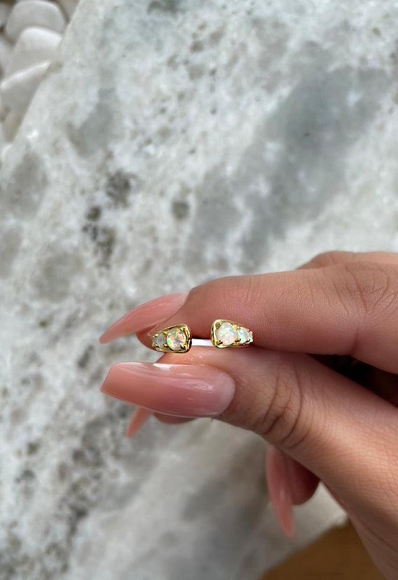 Jewelry Moonstone 14K Gold Vermeil Ring Product Image