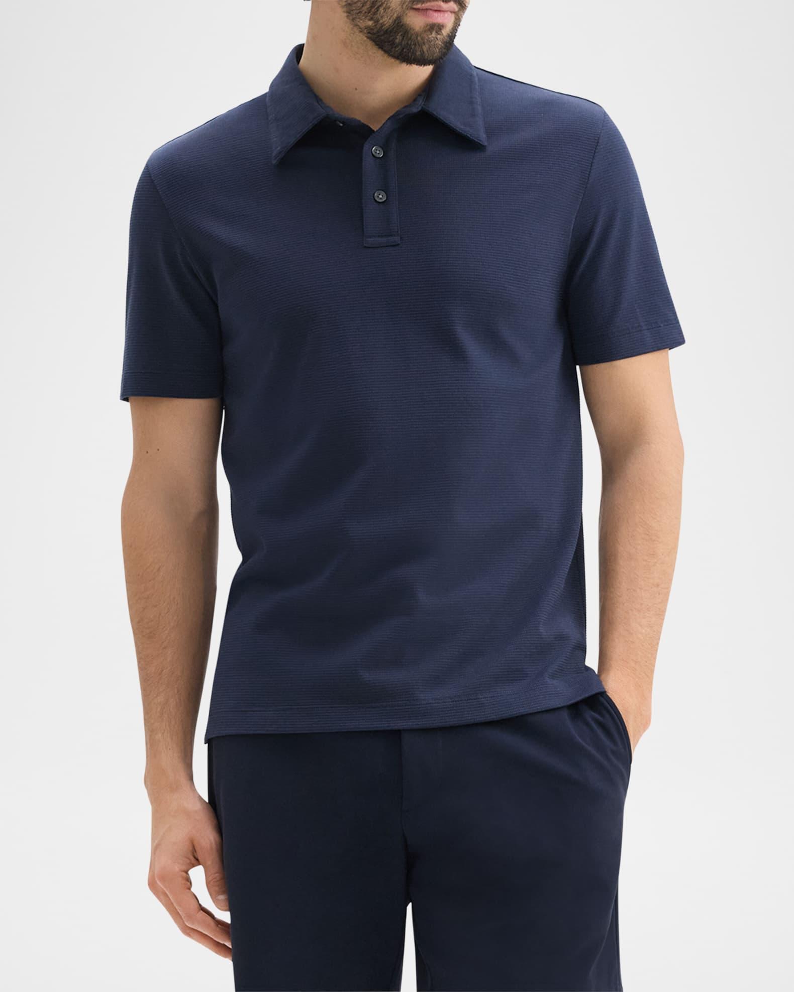Men's Striped Cotton-Blend Polo Shirt Product Image