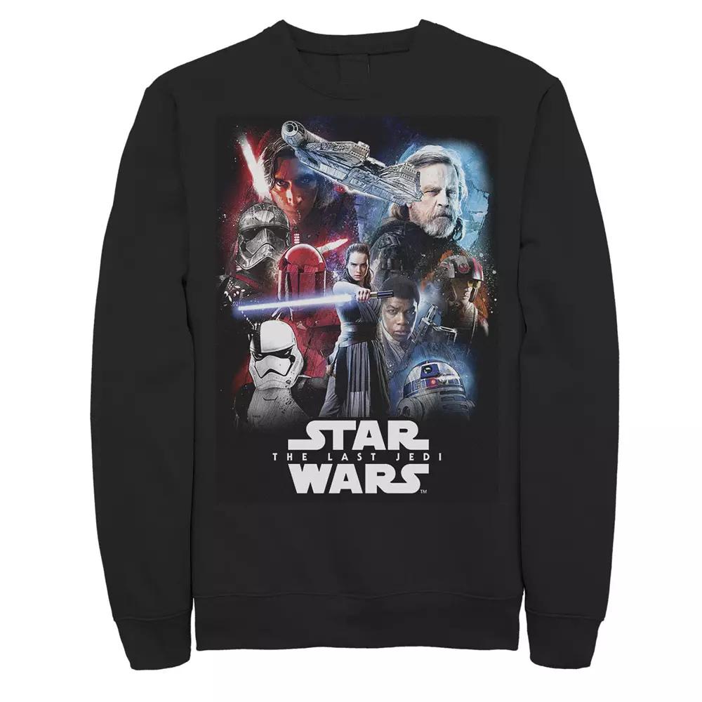 Men's Star Wars Last Jedi Paint Collage Poster Sweatshirt,  Product Image