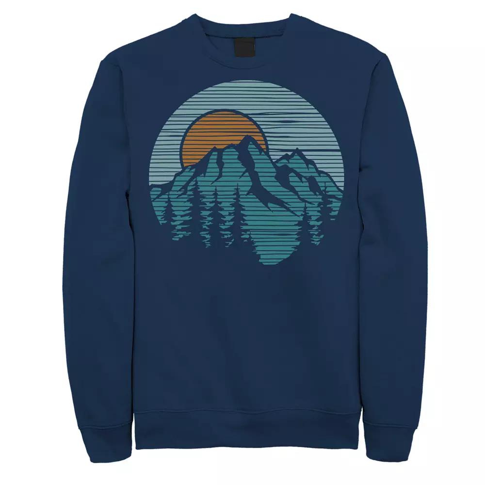 Men's Mountain Line Art Circle Logo Sweatshirt,  Product Image